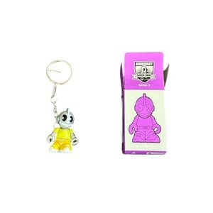 Kidrobot Supermini Keychain Series 3 2007 "Roboshine" Yellow Bot Bag Charm + Box